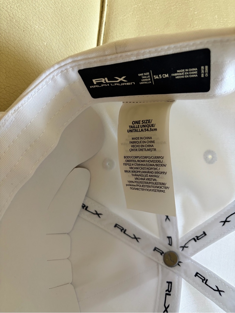 Ralph Lauren RLX White Interior Baseball Cap - Picture 3 of 5
